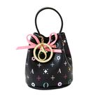 Girls Black Mini Handbag Keychain ( 8CM ), 1, hi-res