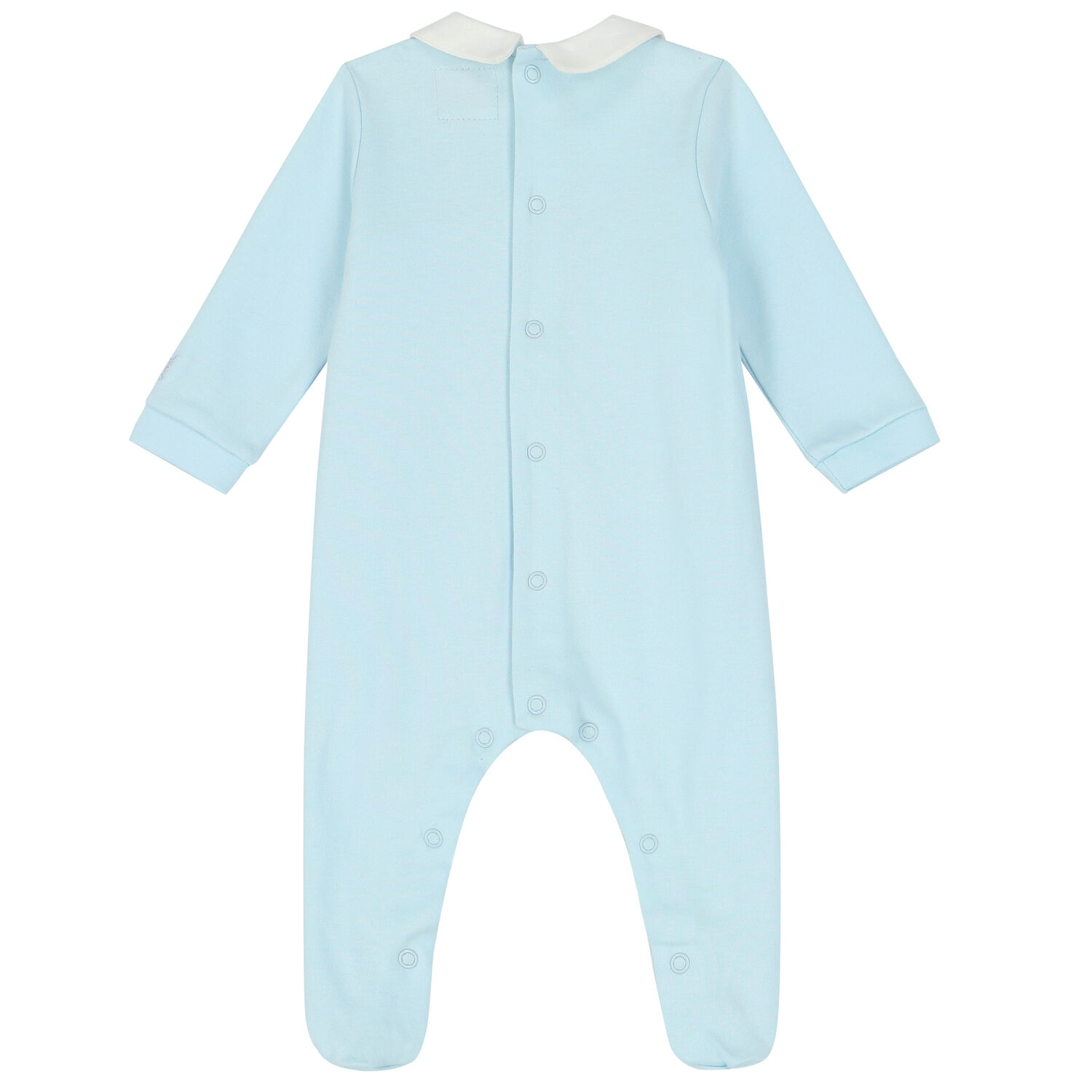 Baby Boys Blue Embroidered Babygrow, 1, hi-res