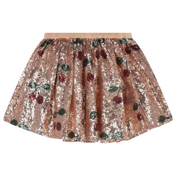 Girls Rose Gold Sequins Skirt