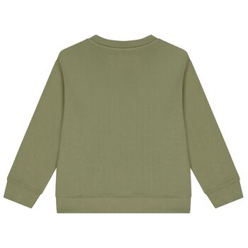 Boys Green Logo Sweatshirt