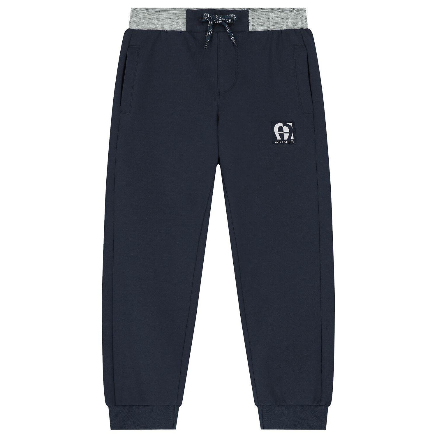 Boys Navy Blue Logo Joggers, 1, hi-res image number null