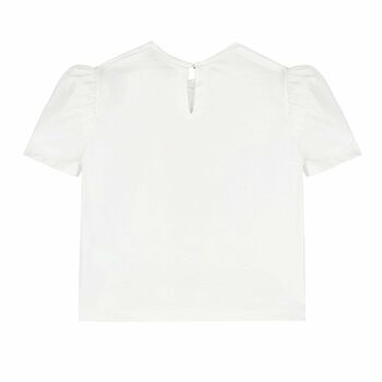 Girls Ivory, Pearl & Diamante Embellished Top