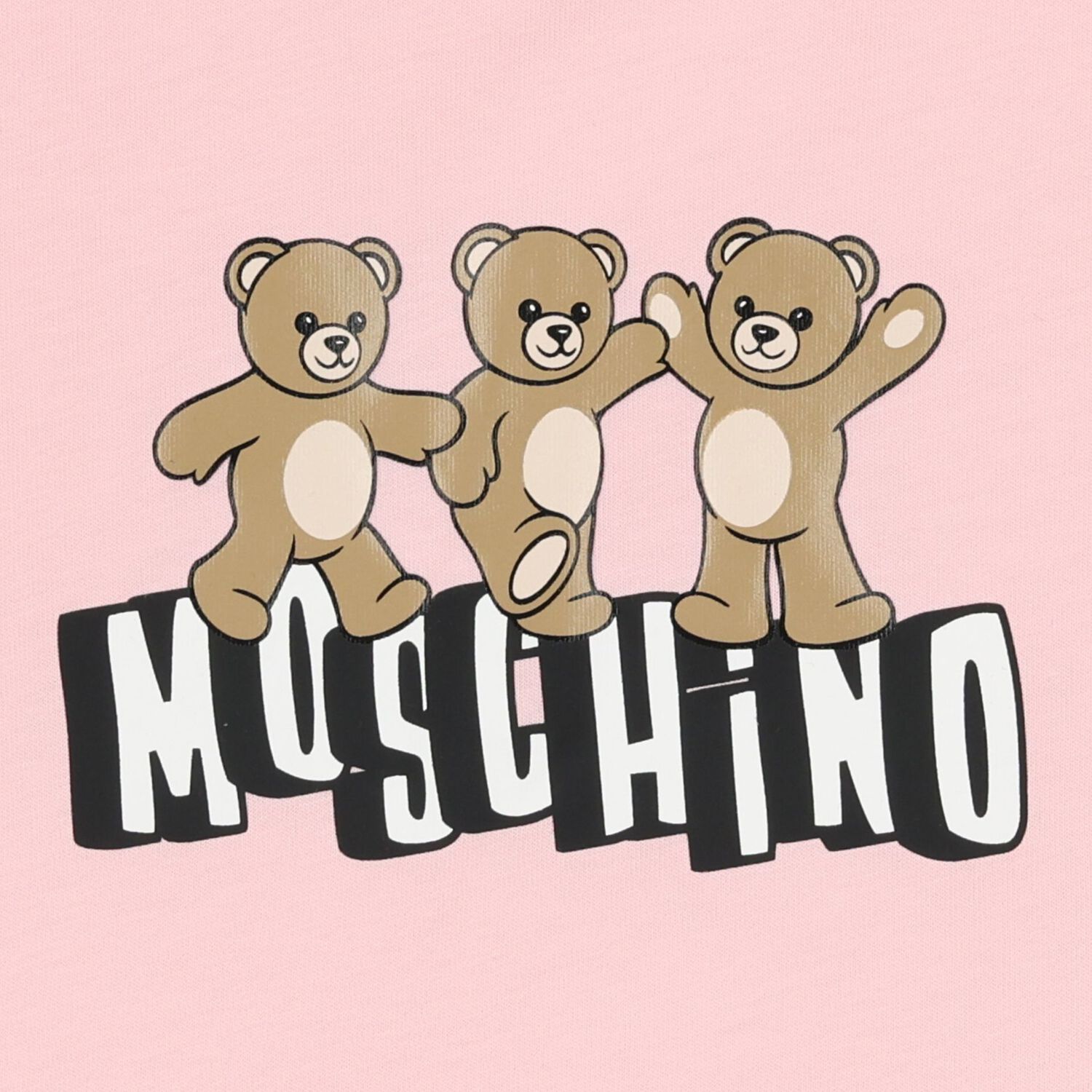 Girls Pink Teddy Bear Logo T-Shirt, 2, hi-res