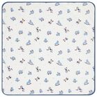 Baby Boys White & Blue Hooded Towel, 2, hi-res