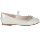 حذاء بنات بفيونكة باللون الفضي, 3, hi-res