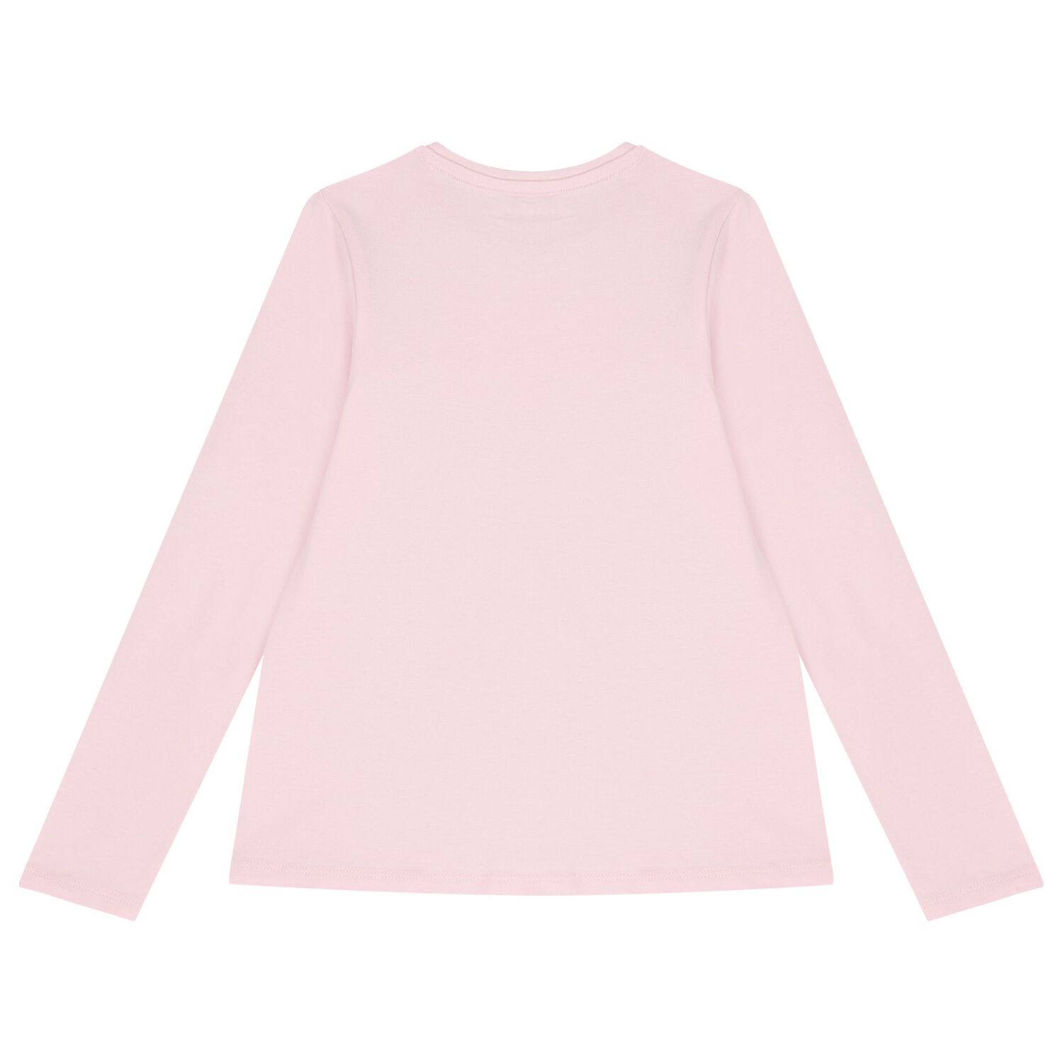 Girls Pink Logo Long Sleeve Top, 1, hi-res