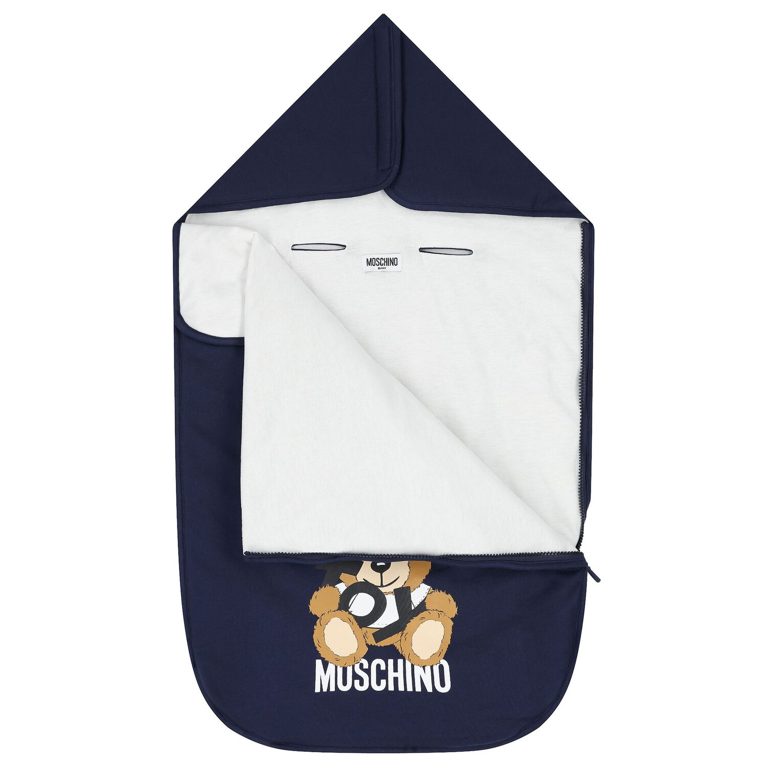 Navy Blue Teddy Bear Logo Baby Nest, 1, hi-res