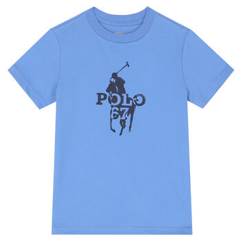 Ralph Lauren Boys Blue Logo T-Shirt, 1 Boys Blue Logo T-Shirt