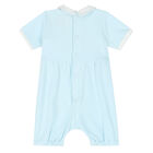 Baby Boys Blue Romper, 1, hi-res