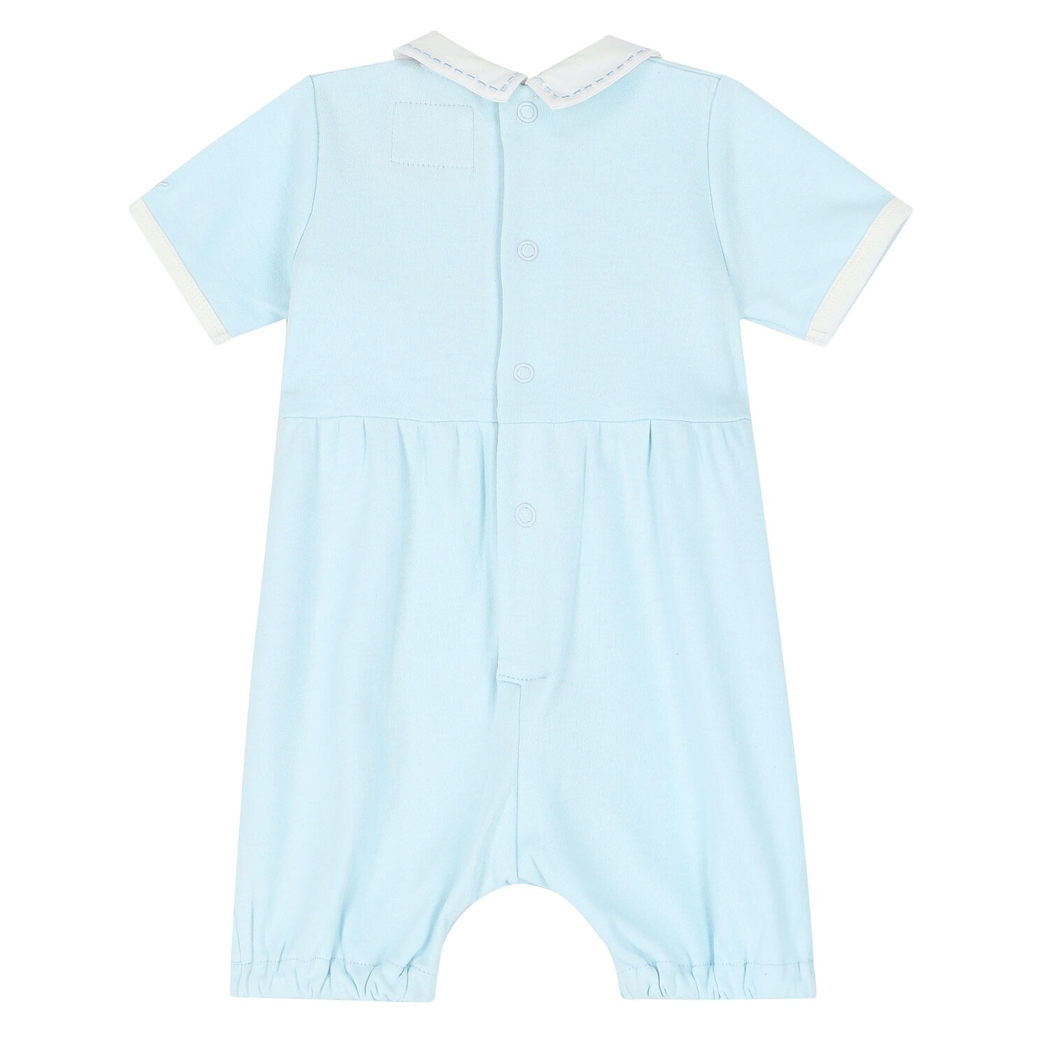 Baby Boys Blue Romper, 1, hi-res