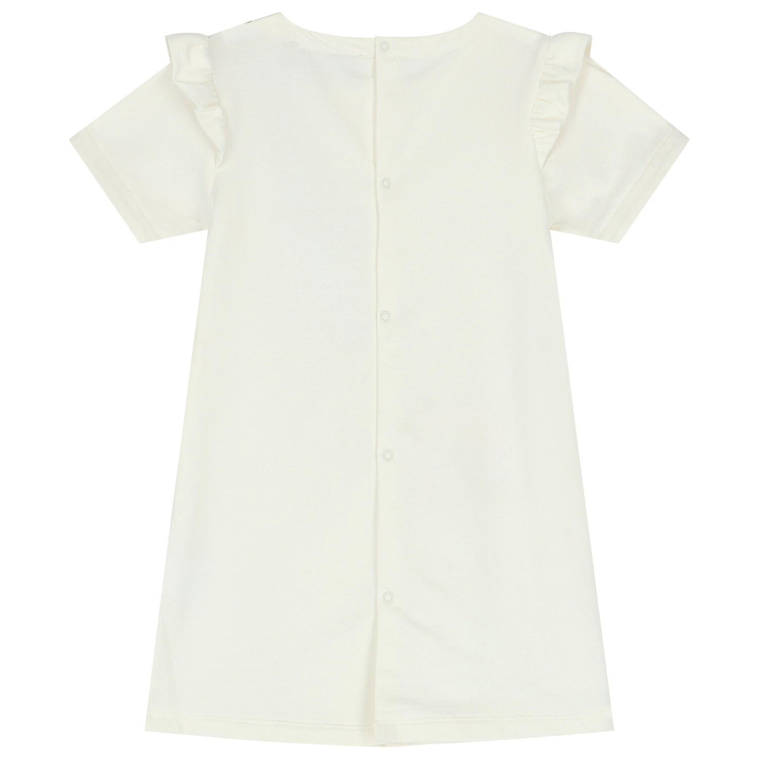 فستان بنات بالشعار باللون العاجي, 2, hi-res image number null