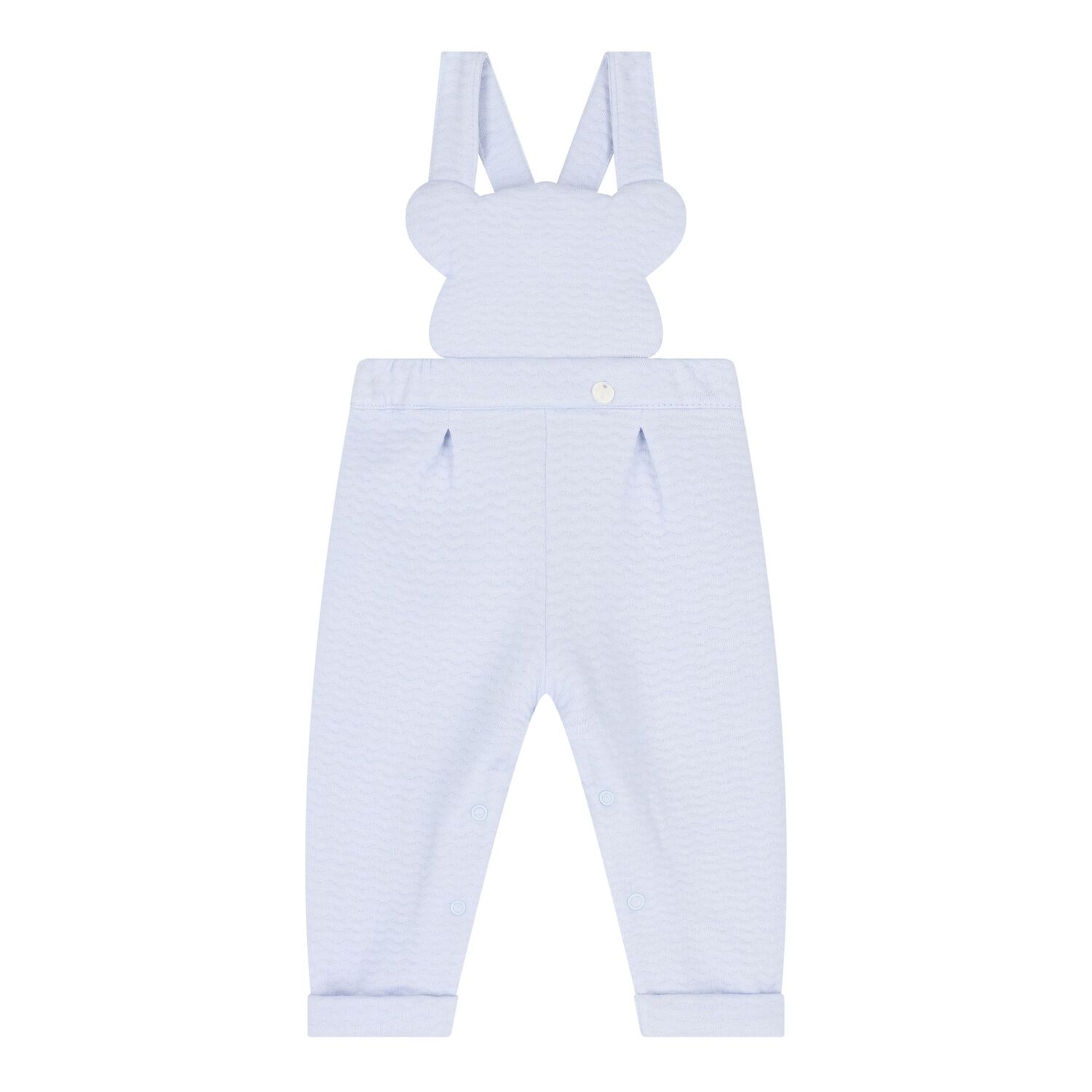 Baby Boys White & Blue Dungaree Set, 1, hi-res image number null