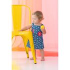 فستان بنات بطابعه قلب باللون الأزرق, 1, hi-res