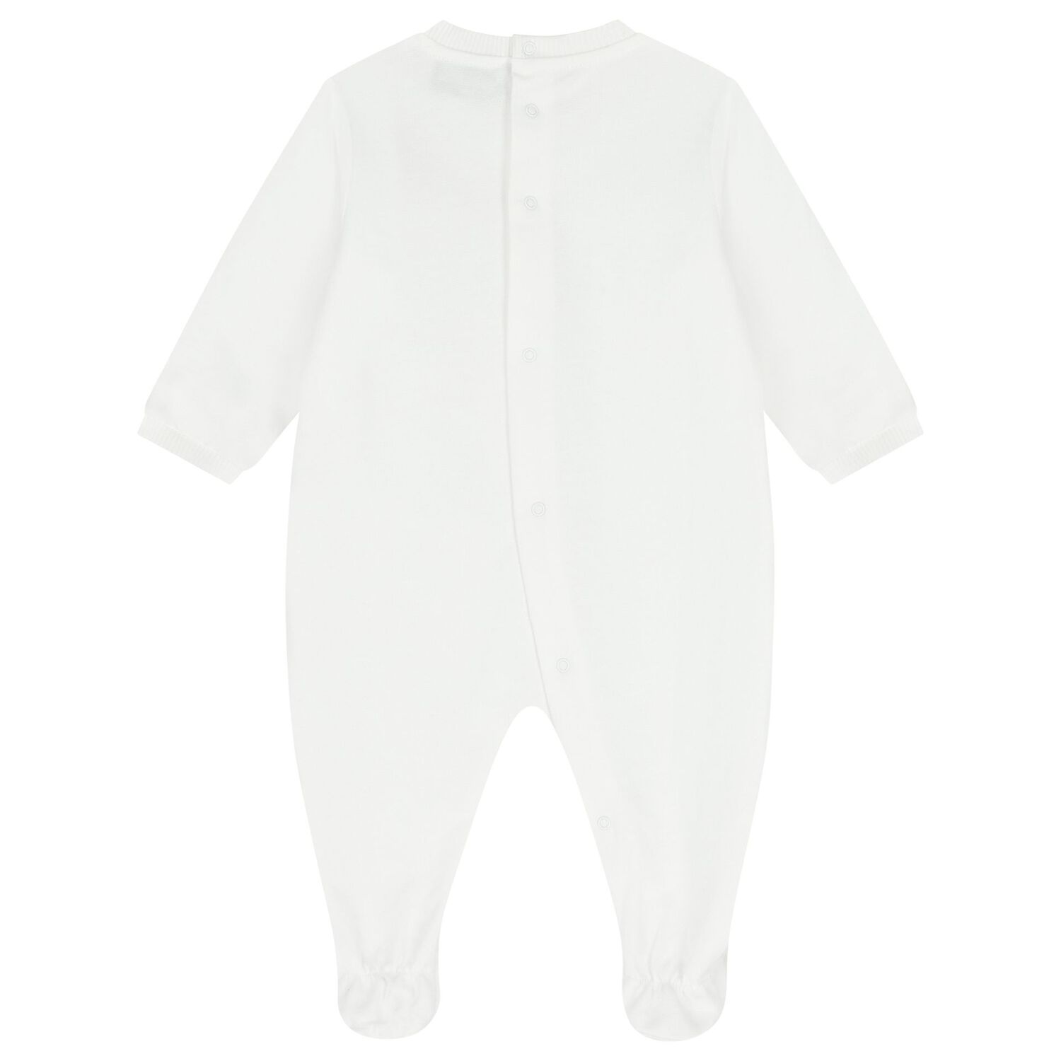 White Teddy Bear Logo Babygrow Gift Set, 1, hi-res