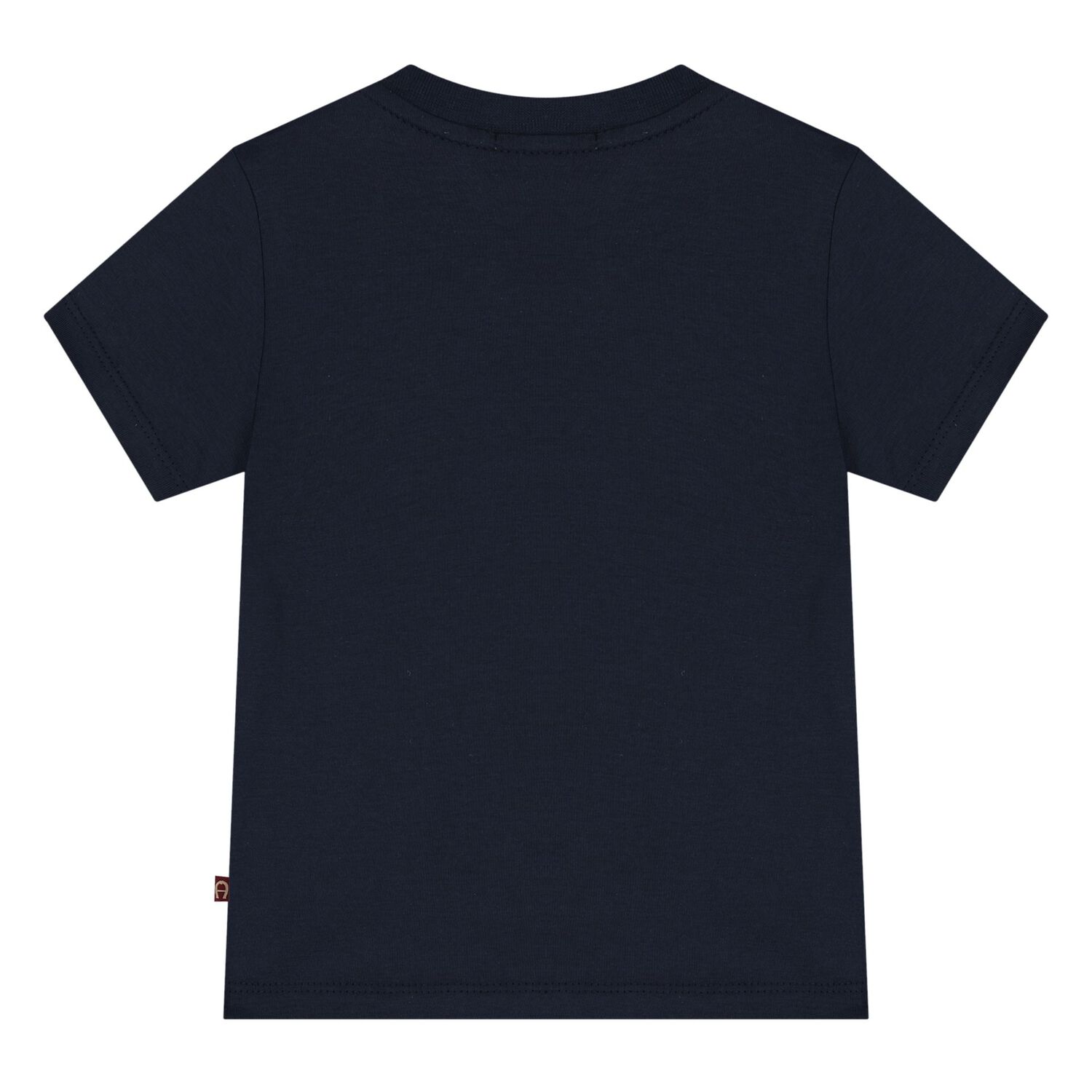 Younger Boys Navy Blue & Gold Logo T-Shirt, 2, hi-res image number null