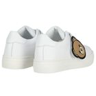 White Teddy Bear Logo Trainers , 2, hi-res