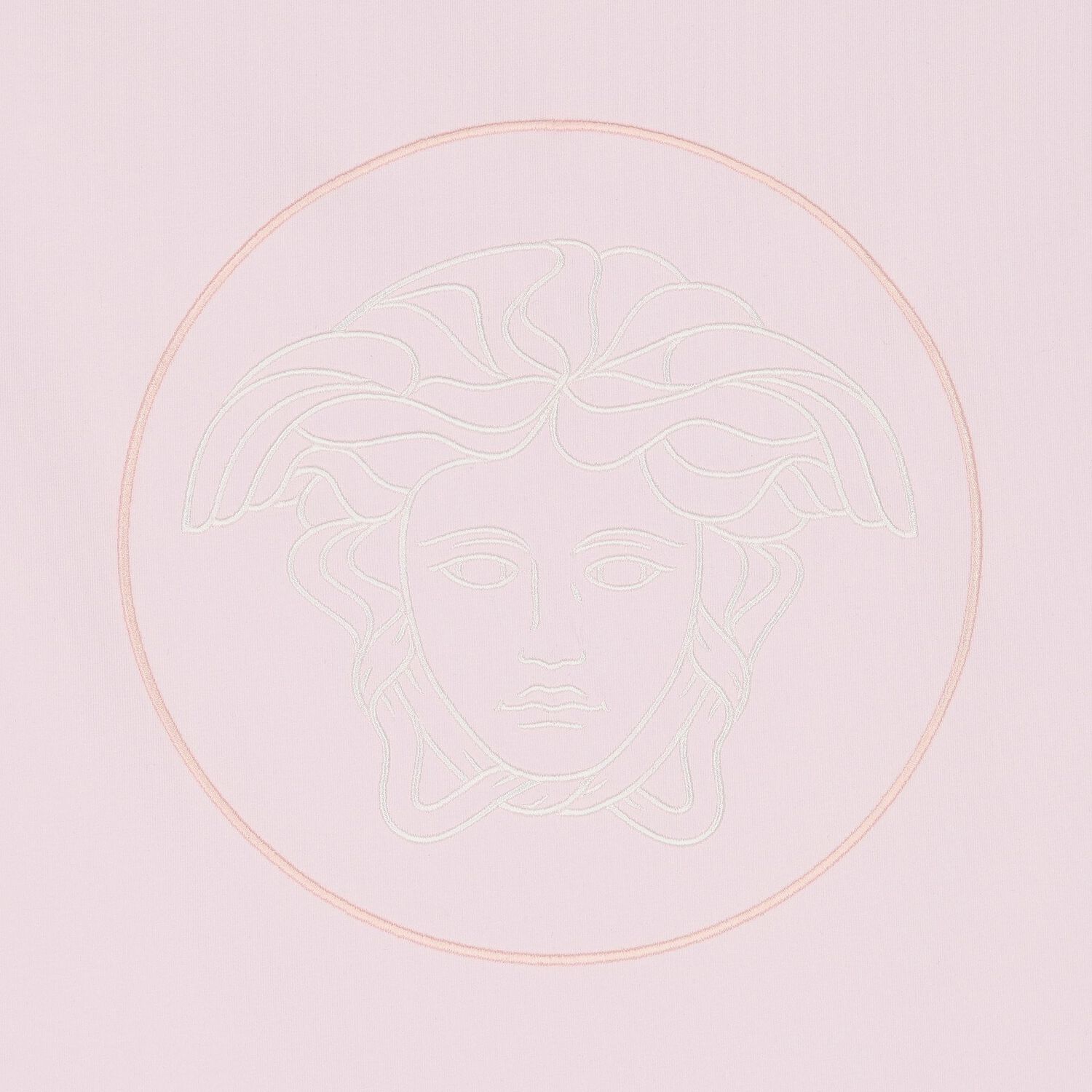 Baby Girls Pink & White Medussa Logo Blanket, 1, hi-res