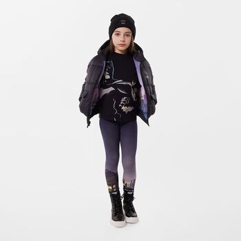 Girls Navy Blue Batman Leggings