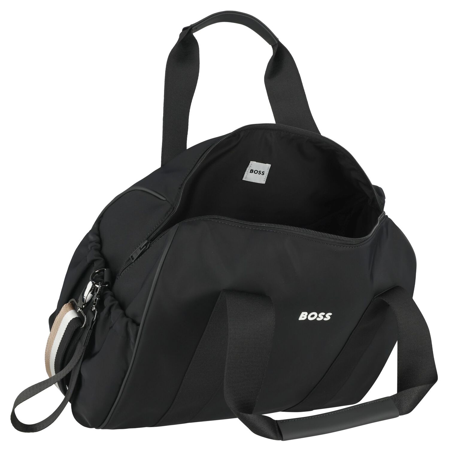 Black Logo Baby Changing Bag, 1, hi-res