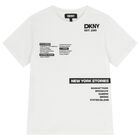 طقم شورت أبيض وبيج للأولاد بشعار, 1, hi-res