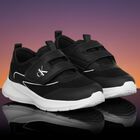 حذاء رياضي أولاد بالشعار باللون الأبيض والأسود , 1, hi-res