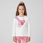 ربطة شعر باللون   وردية مطبوعة , 1, hi-res