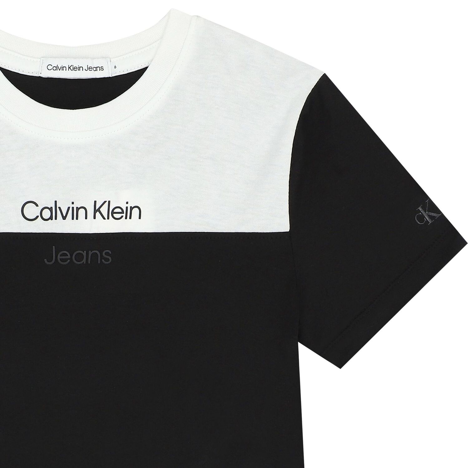 Boys White & Black Logo T-Shirt, 1, hi-res