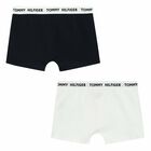 Boys White & Navy Boxer Shorts, 1, hi-res