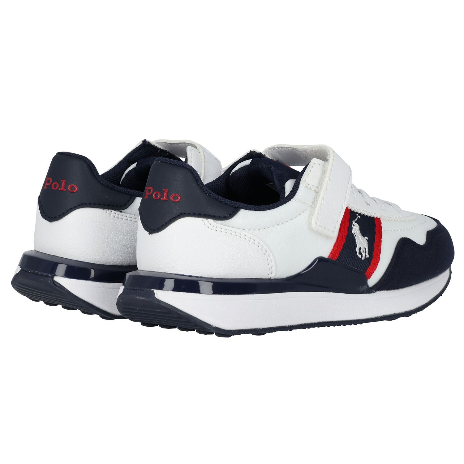 Boys White Logo Trainers, 1, hi-res image number null