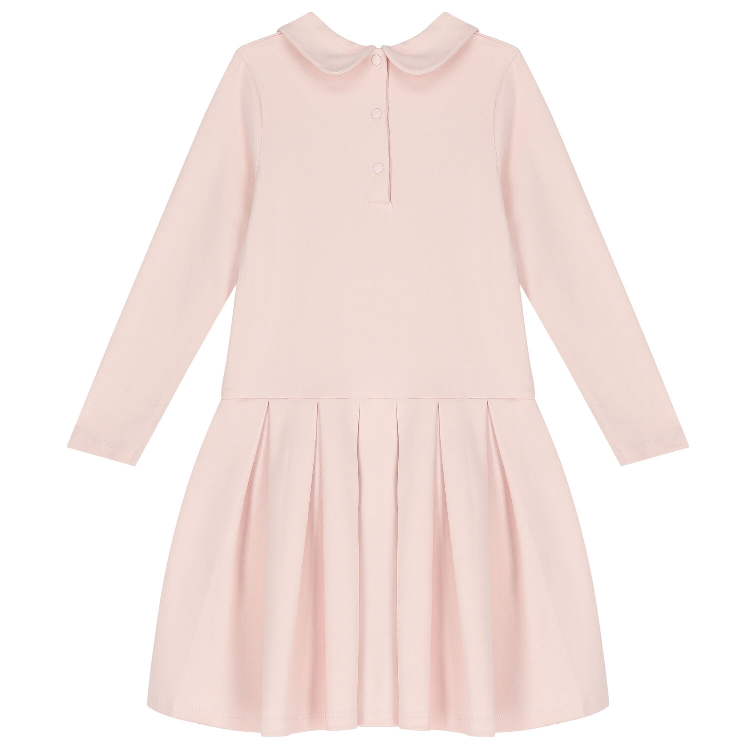 Girls Pink Bow Dress, 1, hi-res