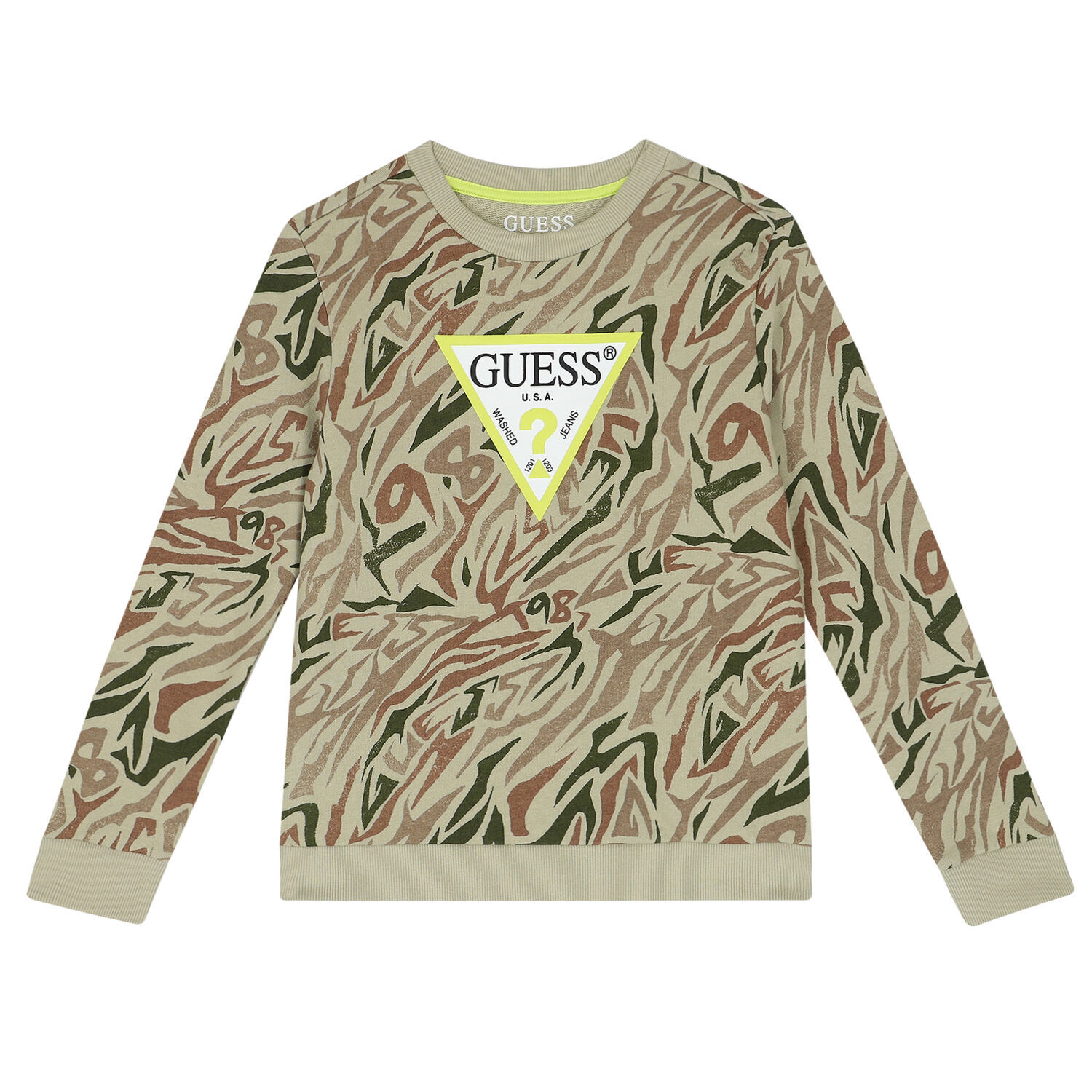 Boys Green Logo Sweatshirt, 1, hi-res image number null