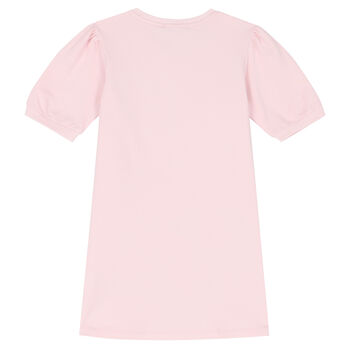Girls Light Pink Logo Dress