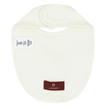 Ivory & Gold Logo Bib