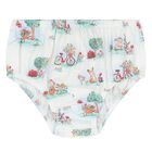 Baby Girls White & Green Rabbit Dress Set, 1, hi-res