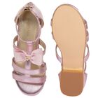 Girls Pink Diamante Bow Sandals, 2, hi-res