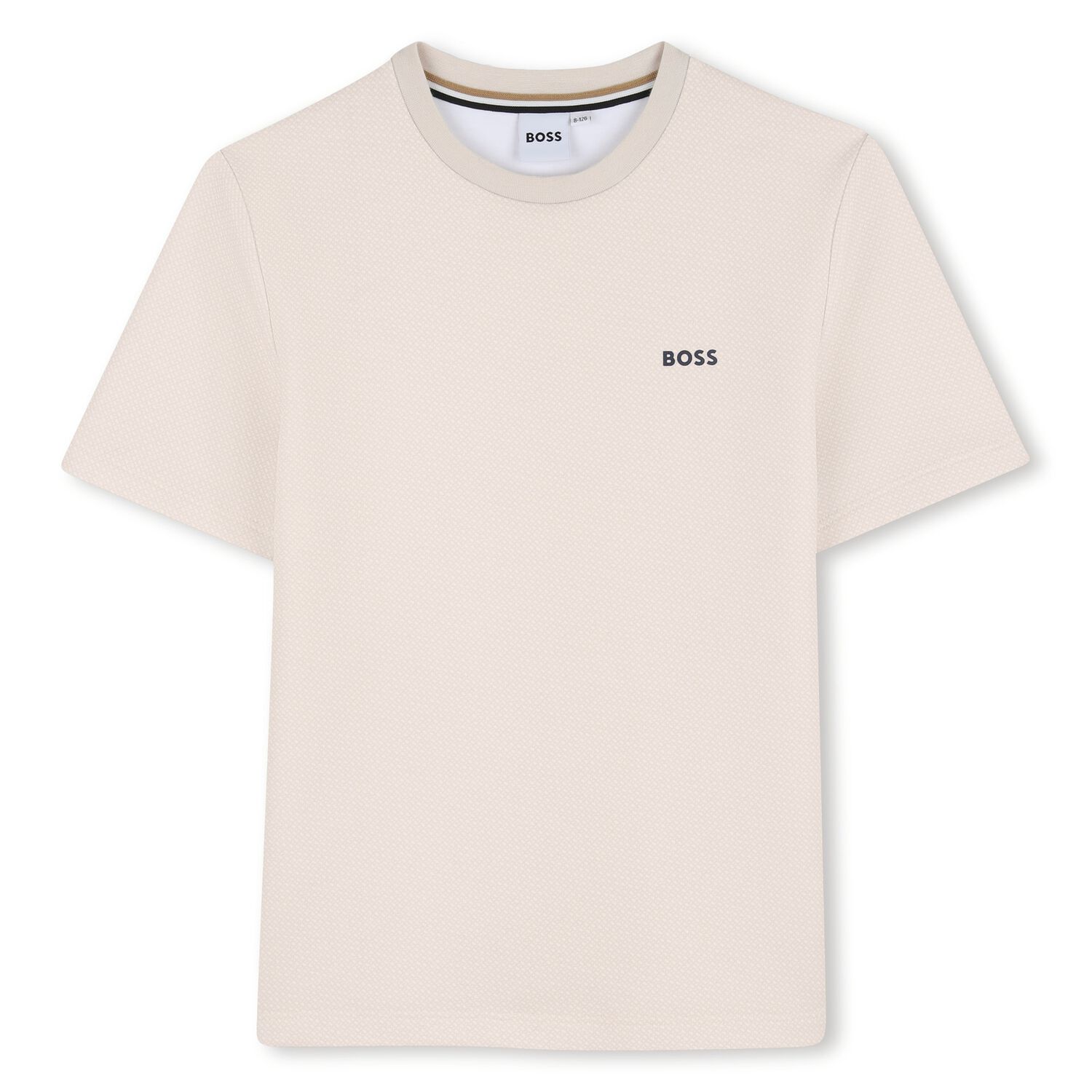 Boys Mini Me Ivory Logo T-Shirt, 1, hi-res