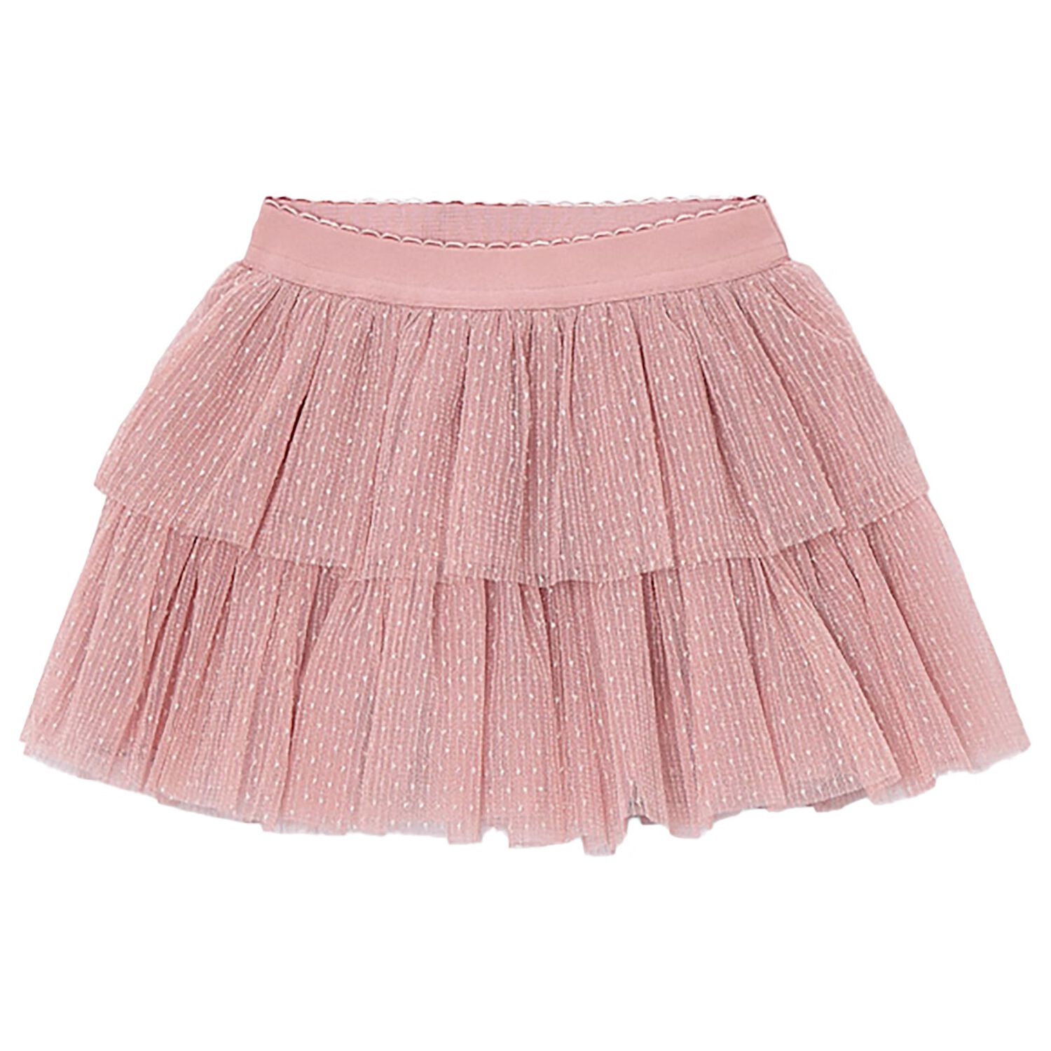 Girls Pink Tulle Skirt, 4, hi-res