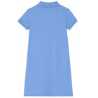 Girls Blue Logo Polo Dress, 1, hi-res