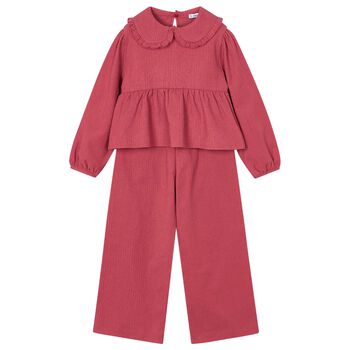 Girls Pink Trousers Set