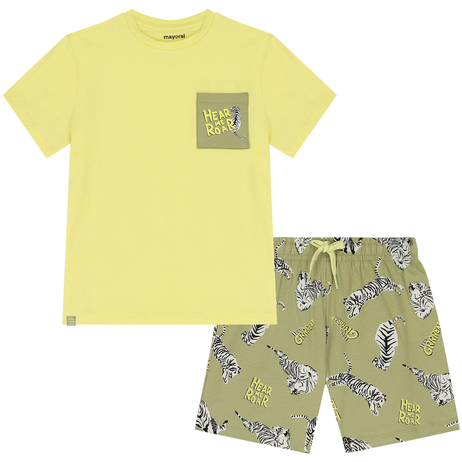 Boys Yellow & Green Pyjamas Set, 2, hi-res image number null