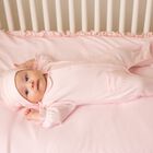 Baby Girls Pink Embroidered Babygrow, 1, hi-res