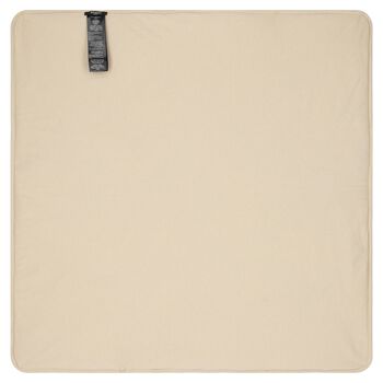 Beige & Black Logo Baby Blanket