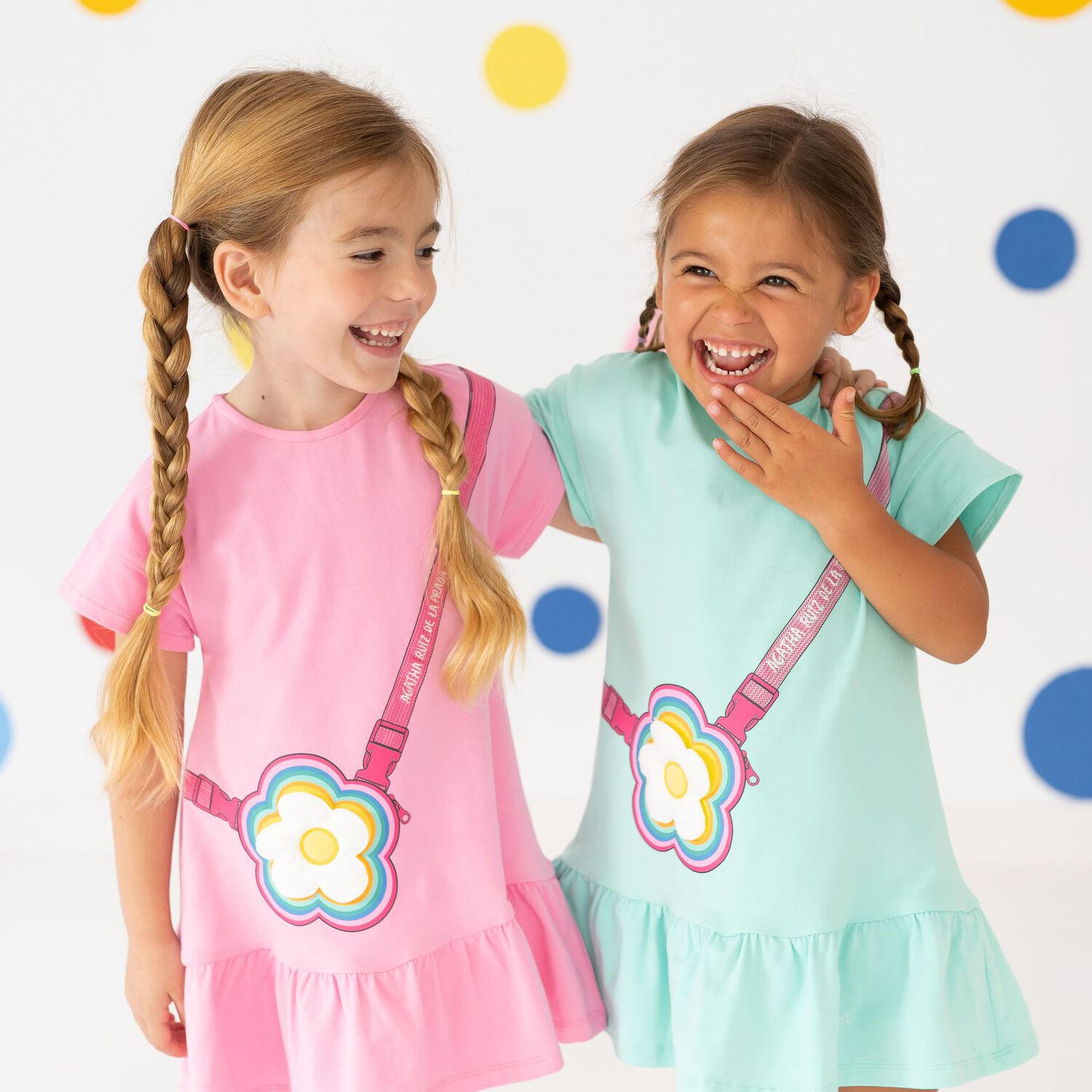 فستان بنات بطبعة باللون الوردي, 2, hi-res image number null