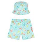 Younger Boys Aqua Swim Shorts & Reversible Hat Set, 3, hi-res