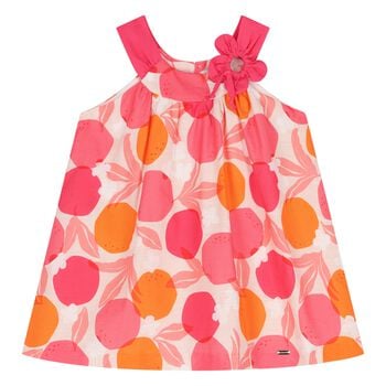 Younger Girls Pink & Orange Dress