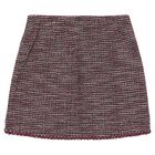 Girls Red Tweed Skirt, 2, hi-res