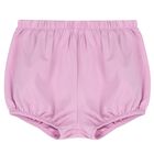 Baby Girls White & Purple Short Set (4 Piece), 2, hi-res