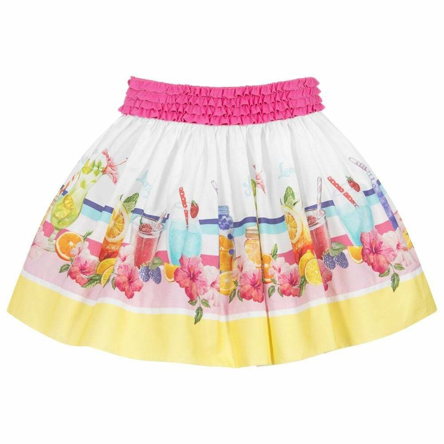 Girls Pink Summer Skirt, 1, hi-res