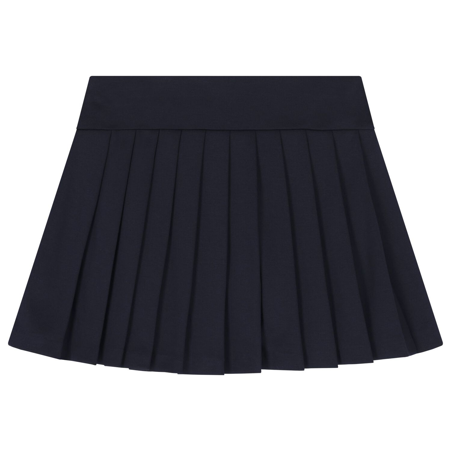 Girls Navy Blue Logo Pleated Skirt, 1, hi-res image number null
