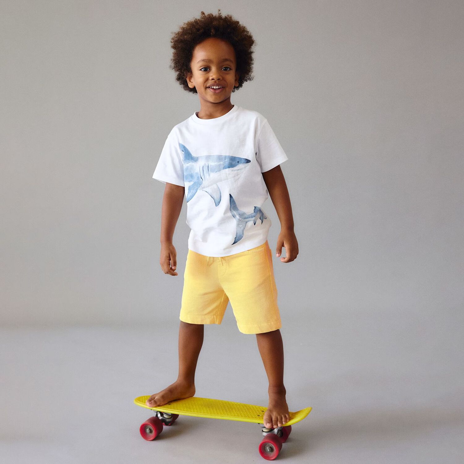 Boys Yellow Shorts, 1, hi-res